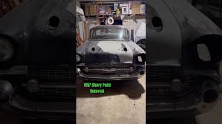 Restoring a 1957 Classic Car Removing Old Paint and Bondo  Part 1 VintageCars diy [upl. by Nekial]