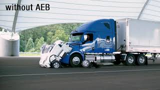 Large truck automatic emergency braking demonstration [upl. by Hiamerej]