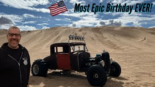 Merlins Epic Birthday Bash at Glamis Full Send in a Model A with Paddles Up Oldsmobile Hill [upl. by Joost]