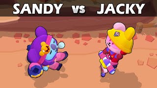 JACKY vs SANDY  BT21  Brawl Stars [upl. by Nett]