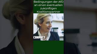 Bedingungen der AfD an einen eventuellen zukünftigen Koalitionspartner short [upl. by Tab588]