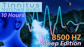 Tinnitus Sound Therapy  8500 Hz The Waterfall  Sleep Edition 10 hours [upl. by Morty682]