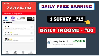 Do Online Surveys amp Earn Money  Easy Job For Students  Money Making Apps  Earn Money Online [upl. by Airotcivairam]