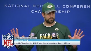 Aaron Rodgers Championship Wednesday Presser quotSize Mattersquot  NFL [upl. by Ahsema]