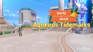 Aqueous Tidemark Quest Guide  Virgil World Quest  Genshin Impact Version 40 [upl. by Thisbe]