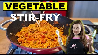 How to make Vegetable Stir Fry  QUICK and EASY  Budget Vegetable Stir Fry [upl. by Harbed]