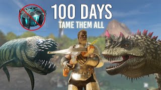 I spent 100 days taming everythingbut no cryopods  Ark Survival Ascended  Ark Additions [upl. by Akim153]