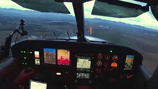 Landing in Tarbes with a Cessna P210 Silver Eagle [upl. by Wendye]