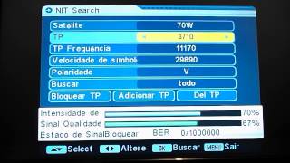 Demonstração do SATLINK WS 6906 X SAT 70W X Offset 90cm dish  RS  Brasil [upl. by Wynnie472]