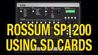 Using SD Cards with the Rossum SP1200 [upl. by Ecar]