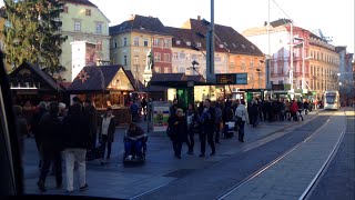 HGL Graz Tram  Linie 4 LiebenauMurpark  Andritz [upl. by Ijok]