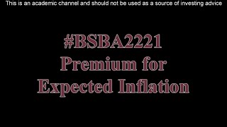 Premium for Expected Inflation [upl. by Giess]