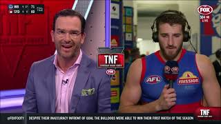 Marcus Bontempelli interview on Fox Footy after the Bulldogs beat Sydney  AFL Round 3 2022 [upl. by Sonstrom]