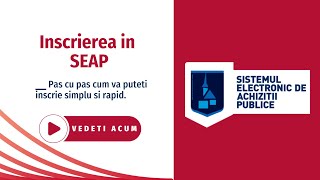 Inregistrare SEAP  SICAP Creare Cont pas cu pas in doar 5 minute [upl. by Anaeli]