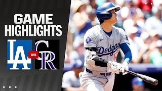 Dodgers vs Rockies Game Highlights 62024  MLB Highlights [upl. by Hamrah]