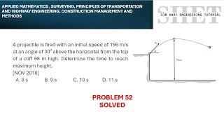 MSTC Refresher 52 Time to Reach The Highest Point of Projectile [upl. by Drhcir]