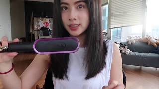 TYMO Hair Straightener Brush 好用评价高颜值直发梳 蓬松头发自来卷儿头发的救星！ [upl. by Ycam]