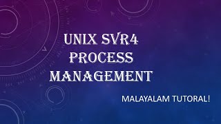 UNIX SVR4 process management process states [upl. by Pax516]