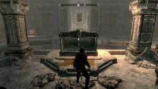 Skyrim how to duplicate the writing on calcelmos stone [upl. by Nosemyaj]