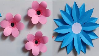 Easy Paper Flower Making Idea  How to make easy paper flowers  Paper Flower Making Step By Step p4 [upl. by Phillis211]