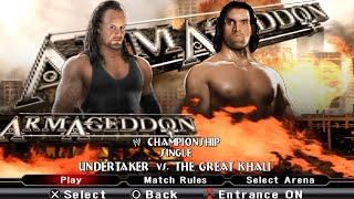 WWE SVR 2009Undertaker Vs The Great Khali For Wwe ChampionshipCom Vs Com Gameplay [upl. by Hsivat277]