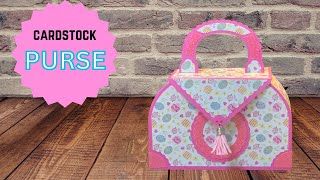 How To Make A Cardstock Purse with Cricut [upl. by Breskin731]