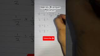 Cara cepat operasi bilangan pecahan shorts pecahan mathskills [upl. by Latisha811]