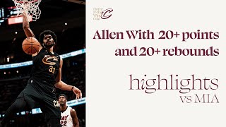 Jarrett Allen Highlights  Cavs vs Heat  3202024 [upl. by Profant]