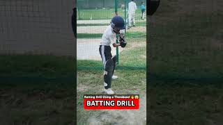 Batting Drill Using a Theraband 🔥🔥  cricket batting shorts drill shortfeed [upl. by Cicero]