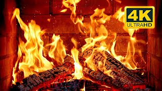 🔥 FIREPLACE Ultra HD 4K Fireplace with Crackling Fire Sounds Fireplace Burning Fire Background [upl. by Hyacinthia115]