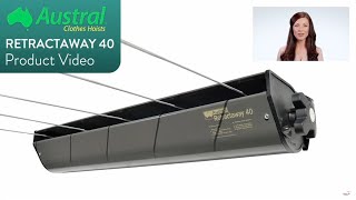 Austral Retractaway 40 Retractable Clothesline Product Video [upl. by Derej]