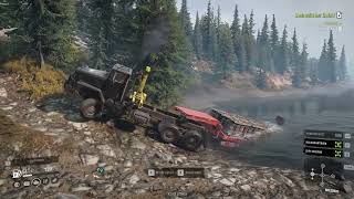 Lets Play Spintires Snowrunner 054 Bedrohlicher Unfall 3 [upl. by Pazice]