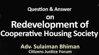 Redevelopment of Cooperative Housing Society Adv Sulaiman Bhiman [upl. by Adnorahc]