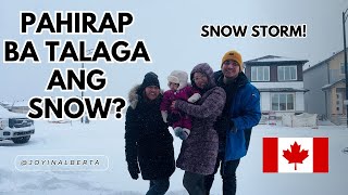 UNANG SNOW STORM SA ALBERTA  EDMONTON ALBERTA  PINOY IN CANADA [upl. by Hulda]