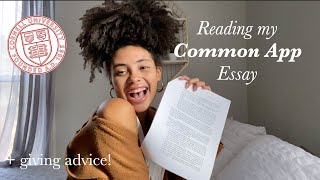 reading my Cornell Common App essay  essay tips [upl. by Adnamar]