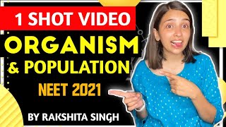 Organisms And population One Shot  Class 12th  NEET  Best Biology Crash Course  Rakshita Singh [upl. by Nailimixam]