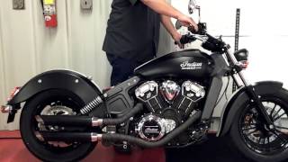 Aeromach Slip on Exhaust sound on 2015 Indian Scout [upl. by Ecyar]