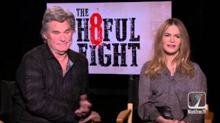 THE HATEFUL 8 Interview w Kurt Russell and Jennifer Jason Leigh [upl. by Salis]