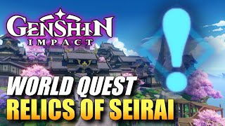 Genshin Impact  Relics Of Seirai  Puzzle Solution World Quest Guide [upl. by Yleik]