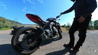 Sound Clip GPR Italia exhaust on 2022 Triumph Trident 660 [upl. by Joby436]