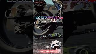 Bike Damage Small Car 🥹🥵🥶🫨 shorts trollface [upl. by Akinwahs]