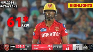 Shashank Singh Batting Today 6129 Video  shashank singh batting  gt vs pbks ipl highlights 2024 [upl. by Karney492]