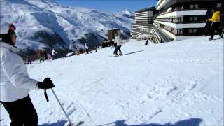 Skiing back to Les Menuires [upl. by Nilpik]