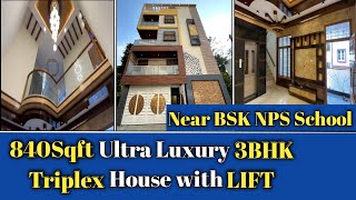 WP HOME 036  840Sqft Ultra Luxury 3BHK Triplex House with LIFT for Sale in BLR  Prime Location [upl. by Harp]