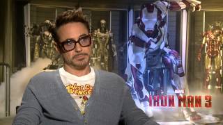 Iron Man 3  Entrevista con Robert Downey Jr Ingles [upl. by Sweet820]