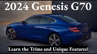 2024 Genesis G70 Trims Key Features and More [upl. by Ecnaiva]