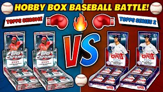 2024 TOPPS CHROME vs TOPPS SERIES 2 BASEBALL HOBBY BOX BATTLE⚾️ WHICH BOX IS BETTER🤔 [upl. by Newg]