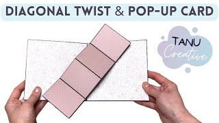 Diagonal Twist amp Pop Up Card Tutorial [upl. by Marilin]