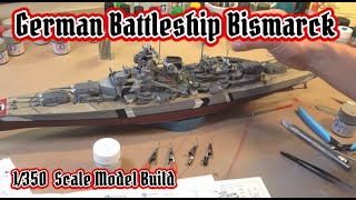 Building the Tamiya 1350 Scale German Battleship Bismarck [upl. by Norling]