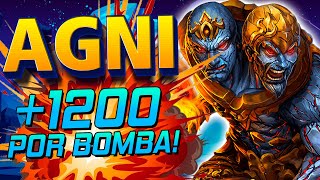 AGNI MID  BOMBAS de MÁS de 1200  SMITE Master COnquest [upl. by Rora903]